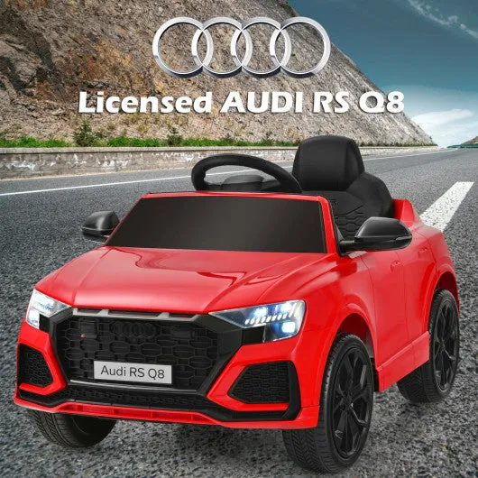 12 V Licensed Audi Q8 Kids Cars to Drive with Remote Control-Red