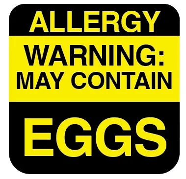 1" Color-Code Square Allergy Warning Labels: 1,000/PACK