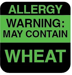 1" Color-Code Square Allergy Warning Labels: 1,000/PACK
