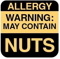 1" Color-Code Square Allergy Warning Labels: 1,000/PACK