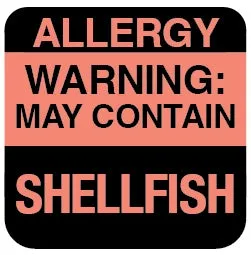 1" Color-Code Square Allergy Warning Labels: 1,000/PACK