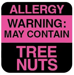 1" Color-Code Square Allergy Warning Labels: 1,000/PACK