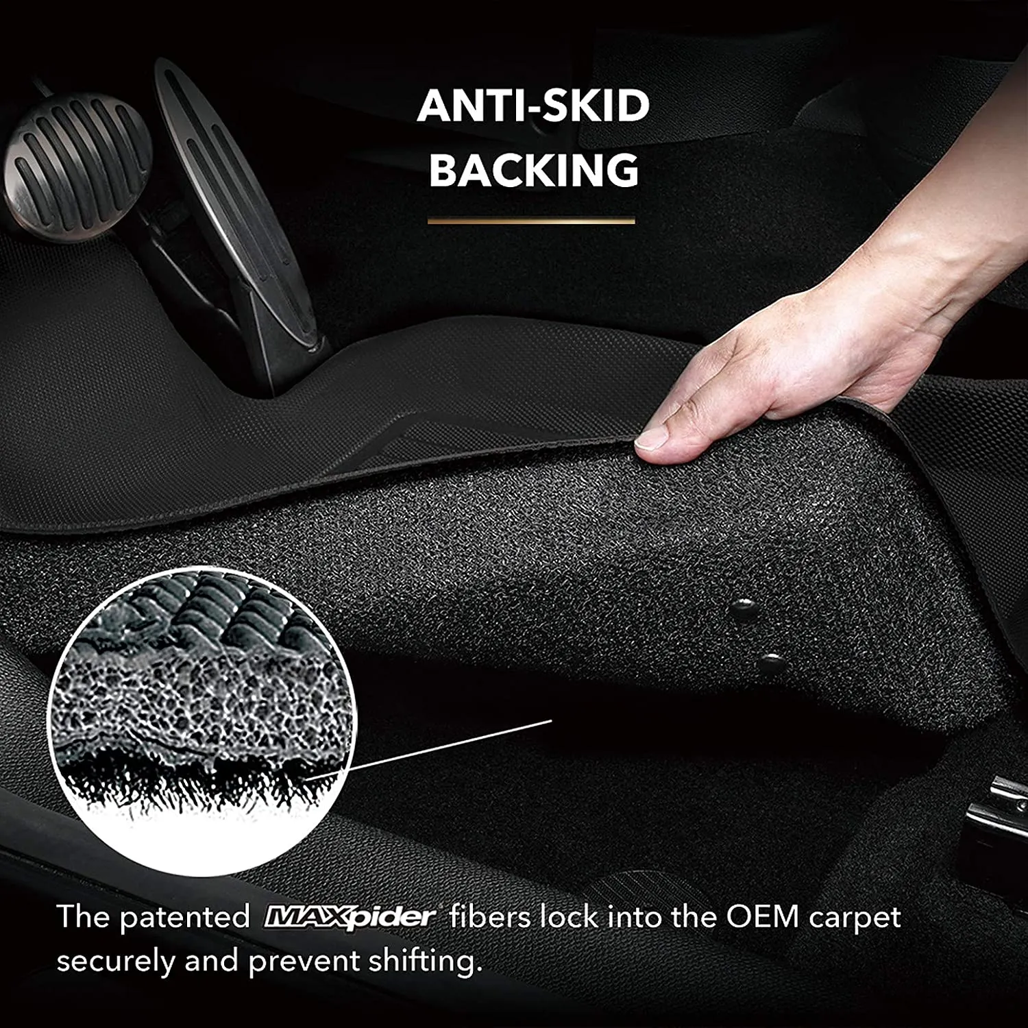 2007-18 Jeep Wrangler JKU 3D MAXpider All-Weather Floor Mats Custom Fit Car Floor Liners, Kagu Series (1st & 2nd Row, Black)