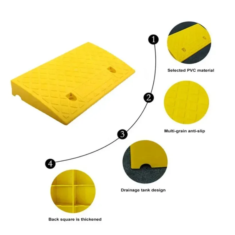 22cm High Car Access Ramp - Durable Speed Reducer for Stroke Survivor Equipment