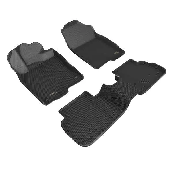 3D MAXpider Floor Mats Honda Civic Sedan / Hatchback (22-24) All-Weather Kagu Series Black - Front or Second Row