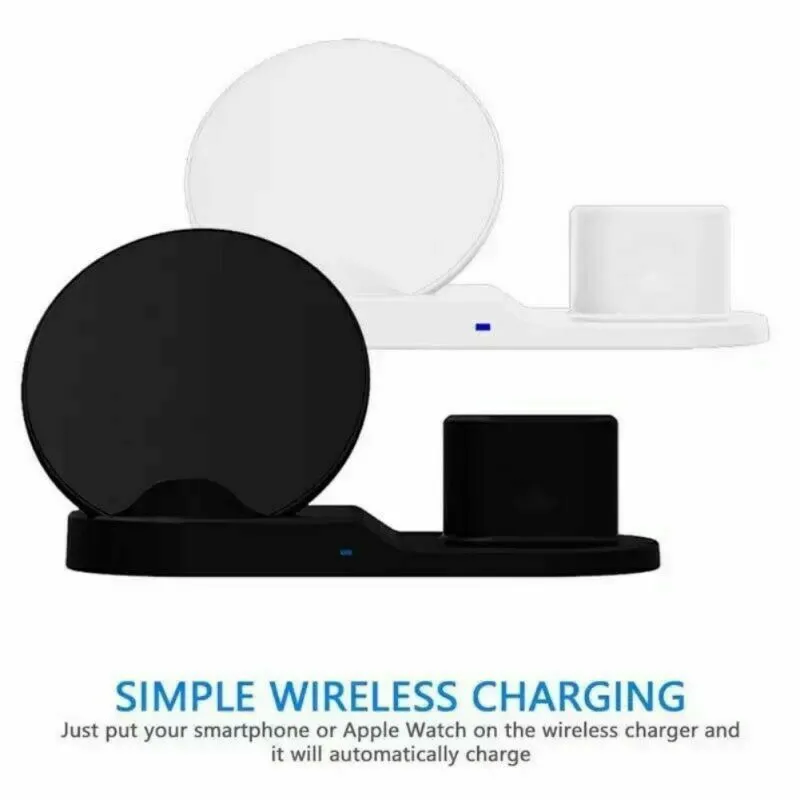 3in1 Qi Wireless Charger Pad Charging Station Dock For Apple Watch iPhone Airpod