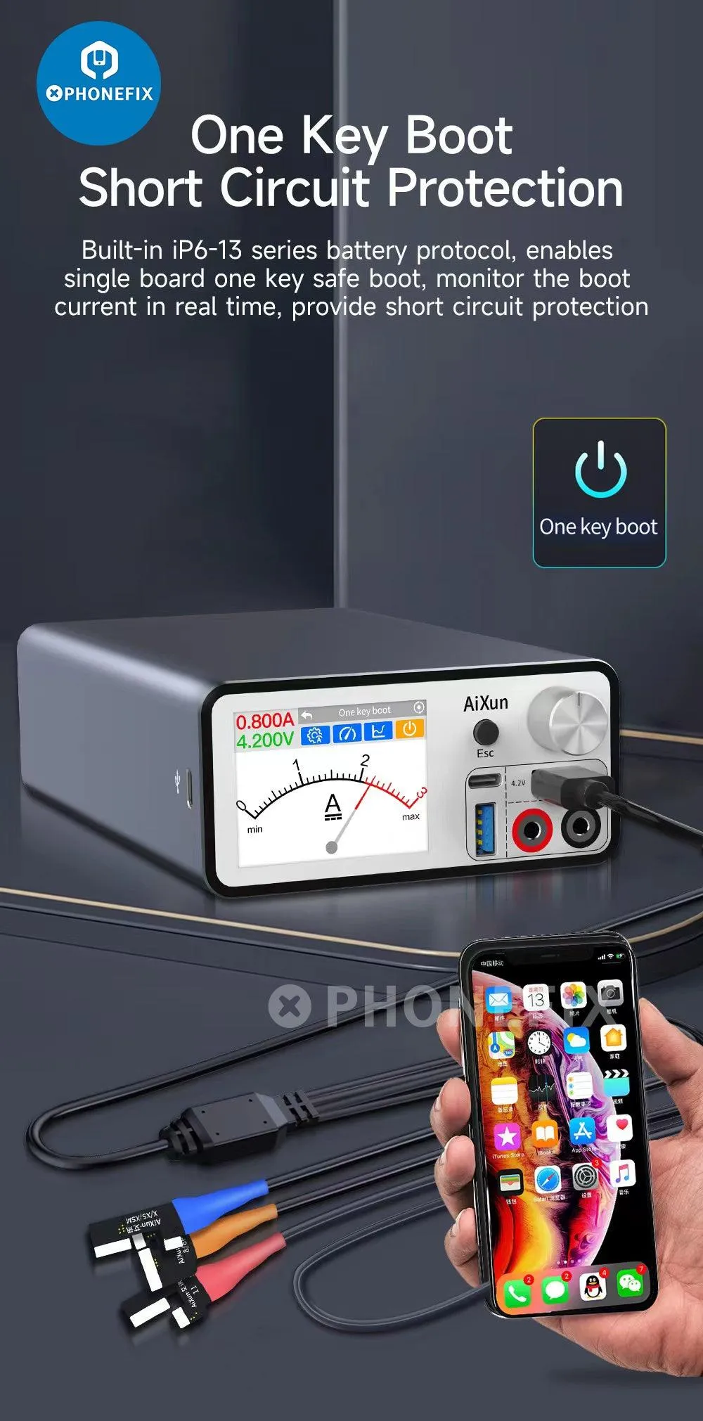 AiXun P3208 intelligent Smart Regulated Power Supply 320W high-power