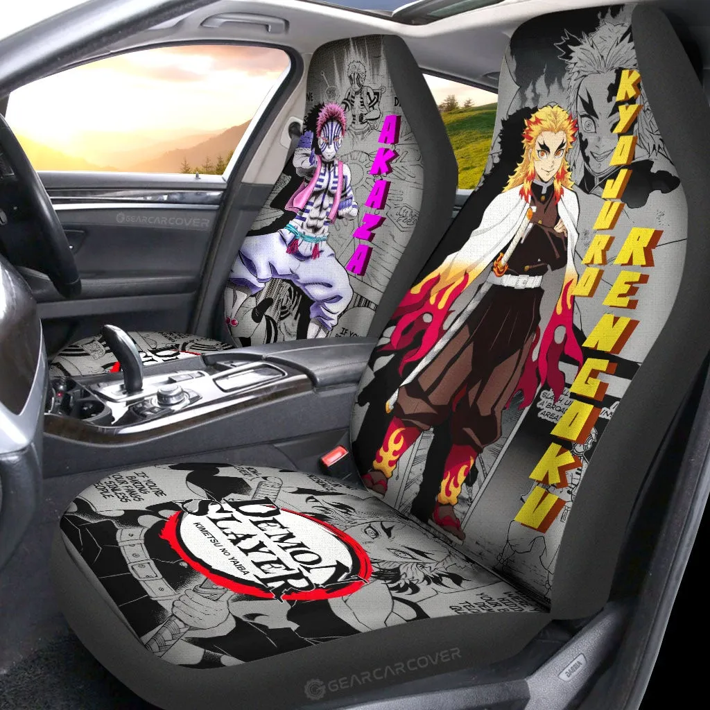 Akaza And Rengoku Car Seat Covers Custom Mix Mangas