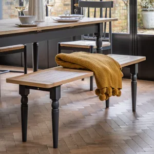 Amos Eton Dining Bench Meteor