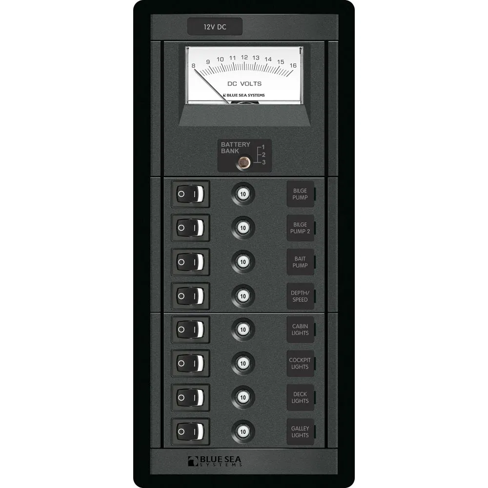 Blue Sea 1463 8 Position Switch CLB   Meter Vertical [1463]