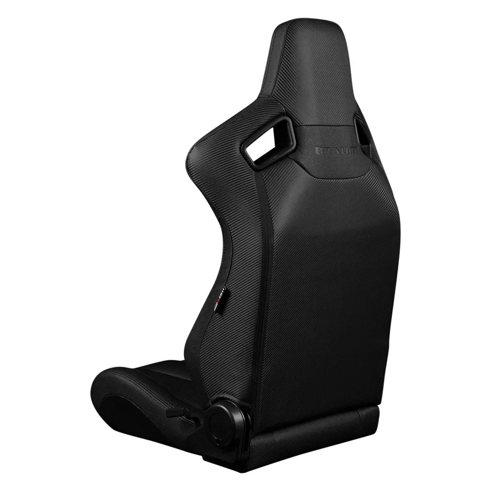 BRAUM Elite Sport Seats (Reclining - Black/Black Stitch Leatherette) BRR1-BKBS