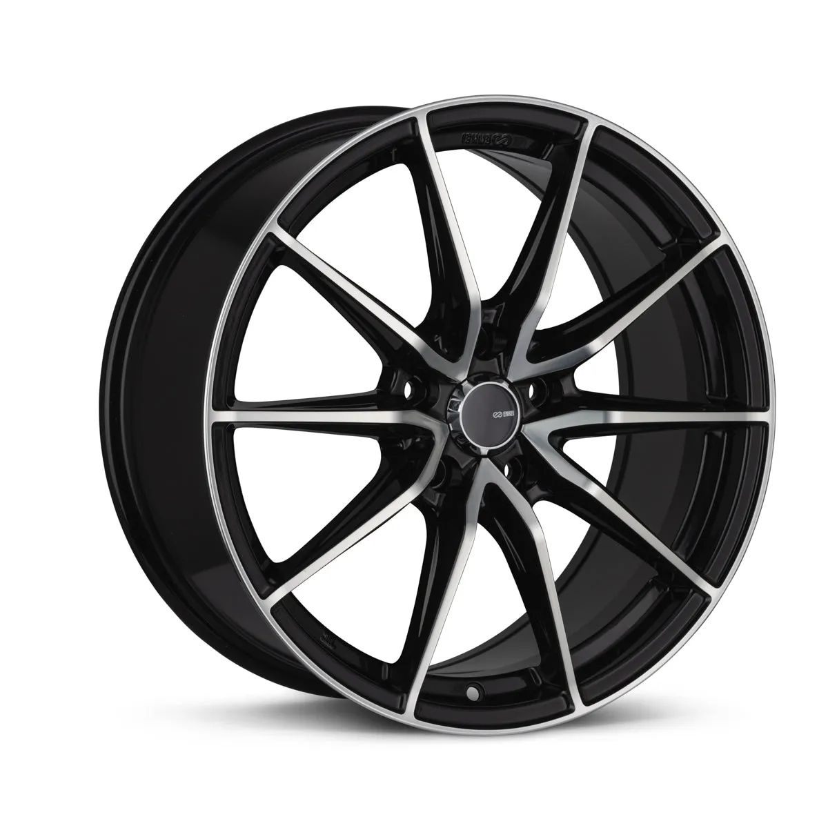 Enkei DRACO 17x7.5 5x114.3 38mm Offset 72.6mm Bore Black Machined Wheel - 509-775-6538BKM