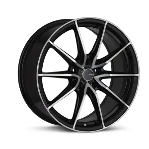 Enkei DRACO 18x8 5x100 45mm Offset 72.6mm Bore Black Machined Wheel - 509-880-8045BKM