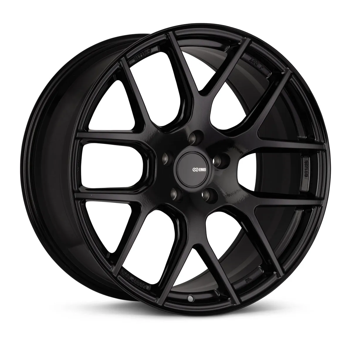 Enkei XM-6 18x8 5x120 40mm Offset 72.6mm Bore Gloss Black Wheel - 531-880-1240BK