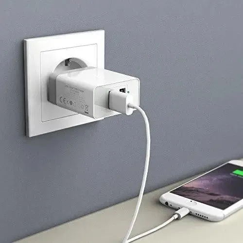 [Euro Plug] Anker Charger Powerport 24W 4.8A 2-Port Wall USB Charger A2021