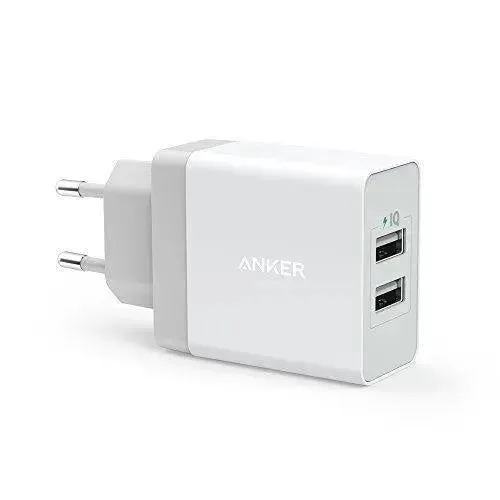 [Euro Plug] Anker Charger Powerport 24W 4.8A 2-Port Wall USB Charger A2021