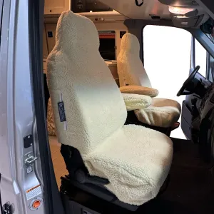 Faux Sheepskin Front Seat Cover Set for Ford Transit Models