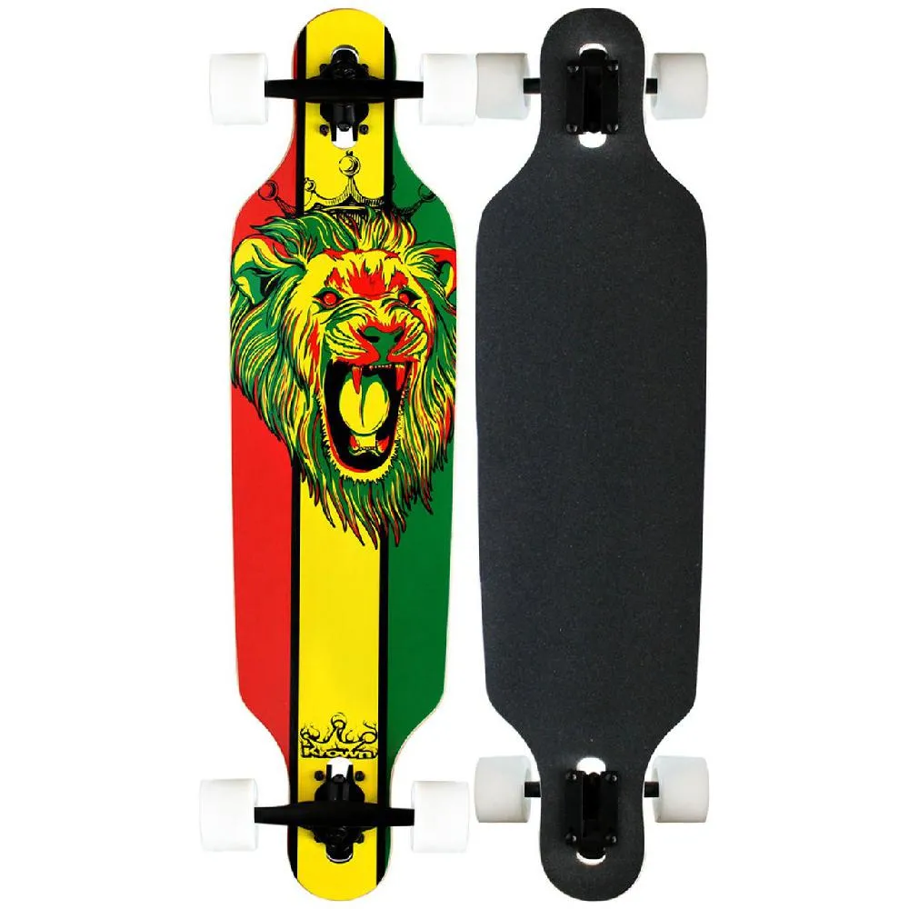 Krown Elite Rasta Lion 36" Drop Through Longboard