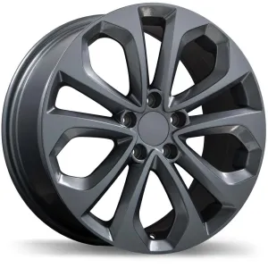 Krypton Replica R191 18X8 5X114.3 50mm Offset Gloss Gunmetal Wheels with Ball/Radius Lug Seat for Acura