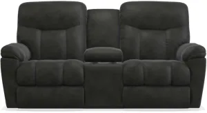 La-Z-Boy Morrison Navy Power La-Z-Time Full Reclining Loveseat w/Console