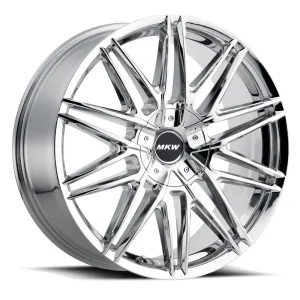 MKW M124 20X8.5 5X112/5X114 40mm Chrome Wheel