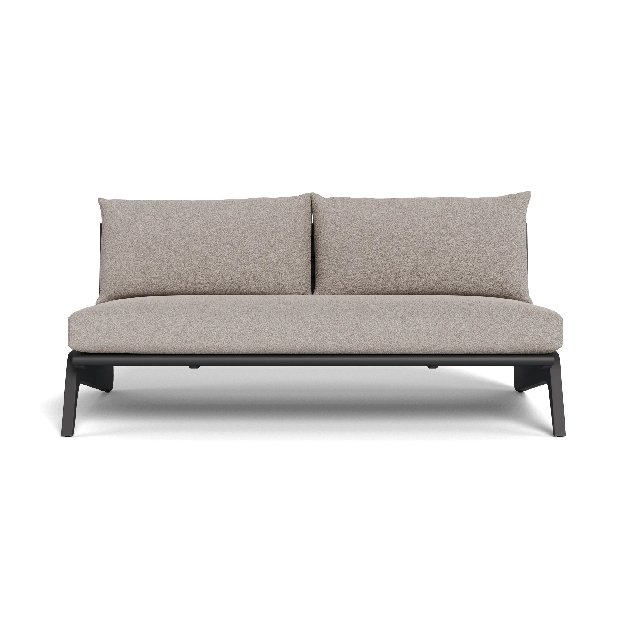 MLB Aluminum 2 Seat Armless Sofa