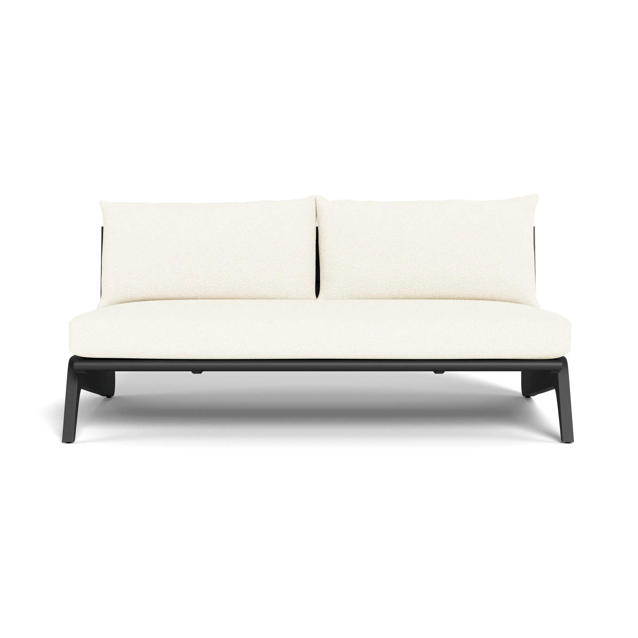 MLB Aluminum 2 Seat Armless Sofa