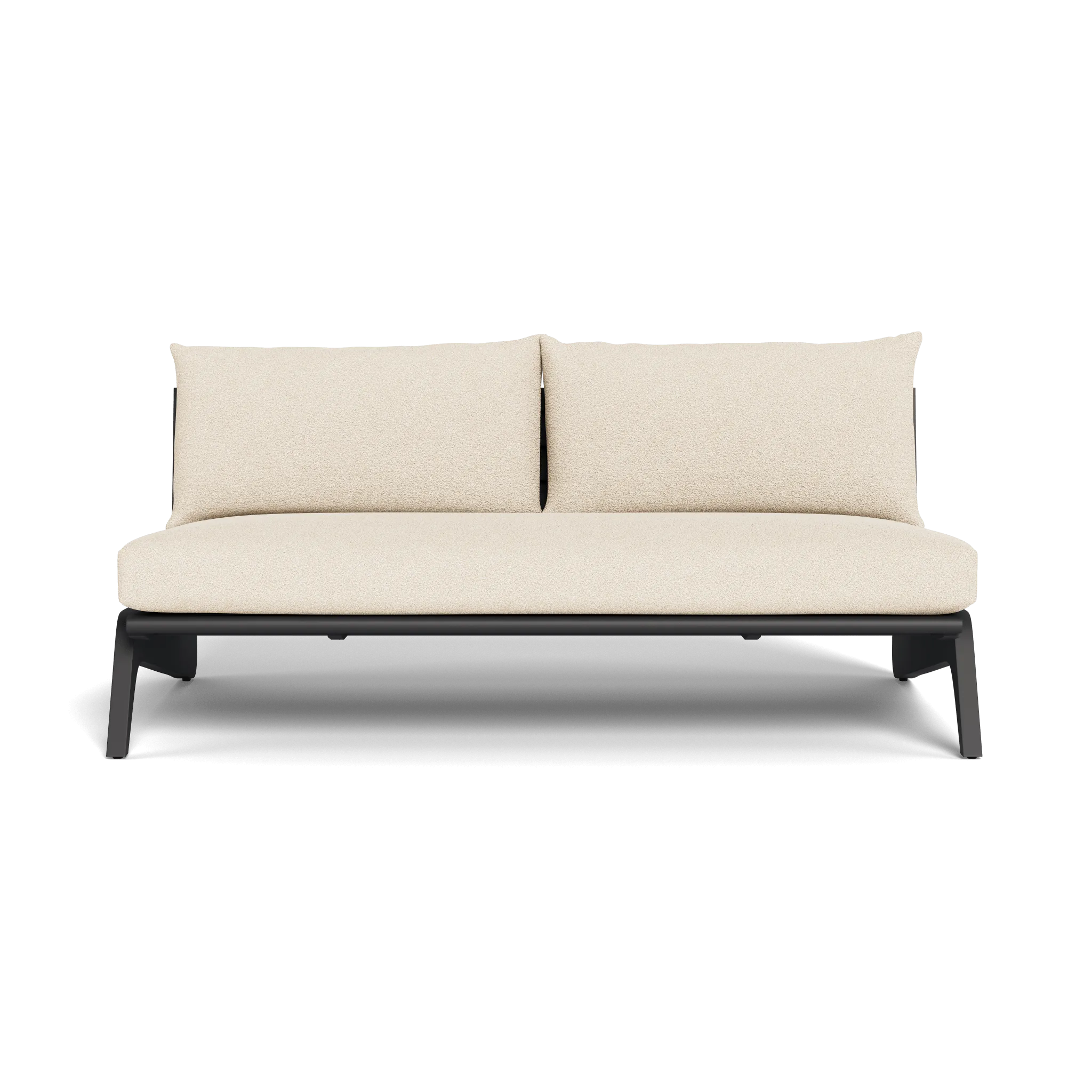 MLB Aluminum 2 Seat Armless Sofa