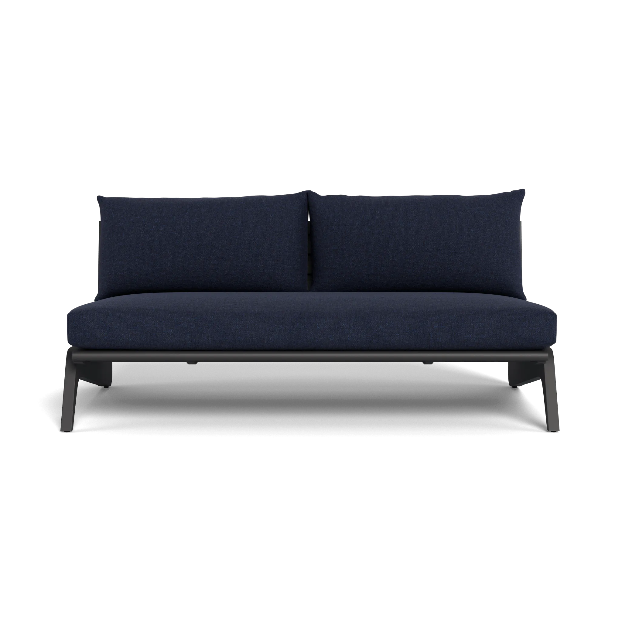MLB Aluminum 2 Seat Armless Sofa