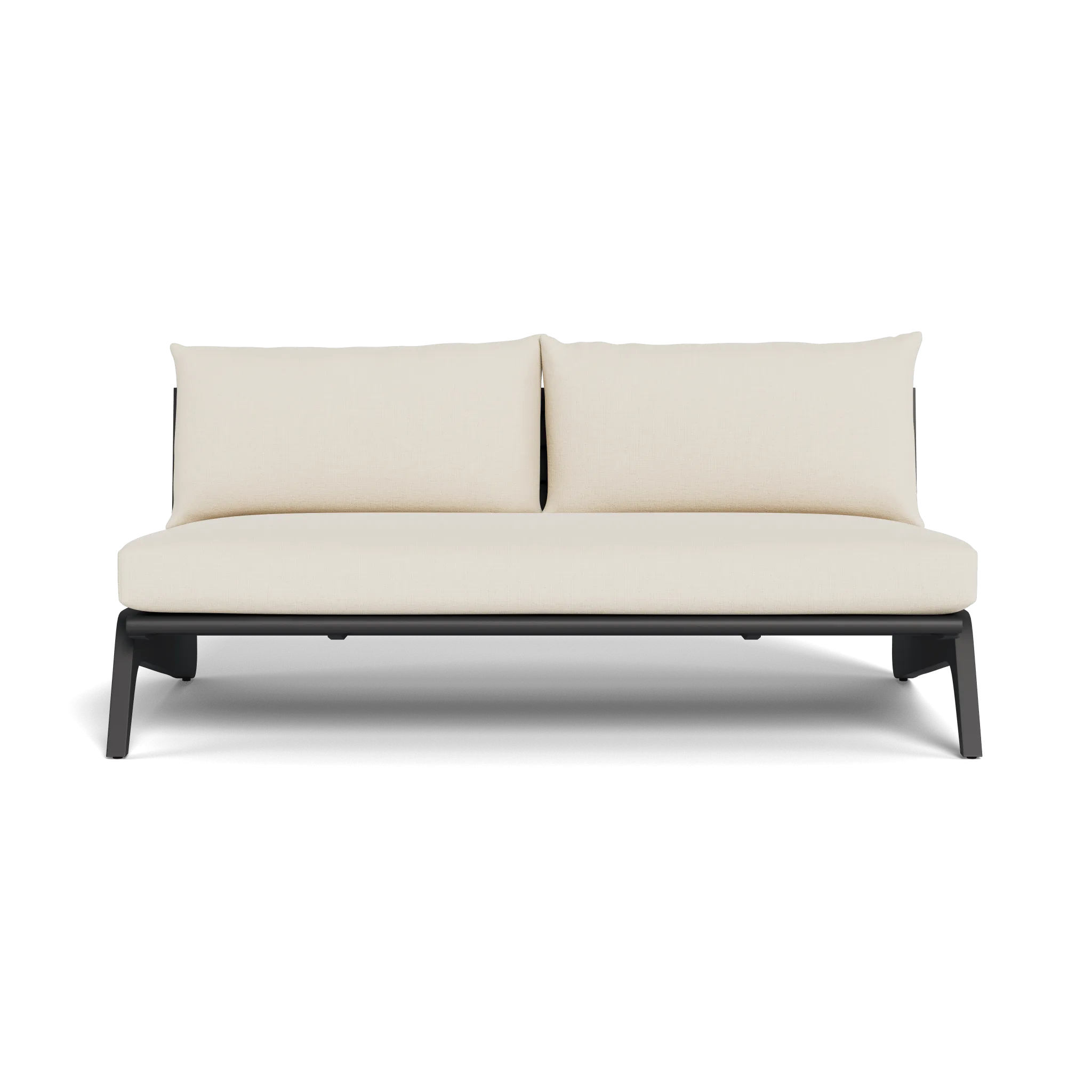 MLB Aluminum 2 Seat Armless Sofa