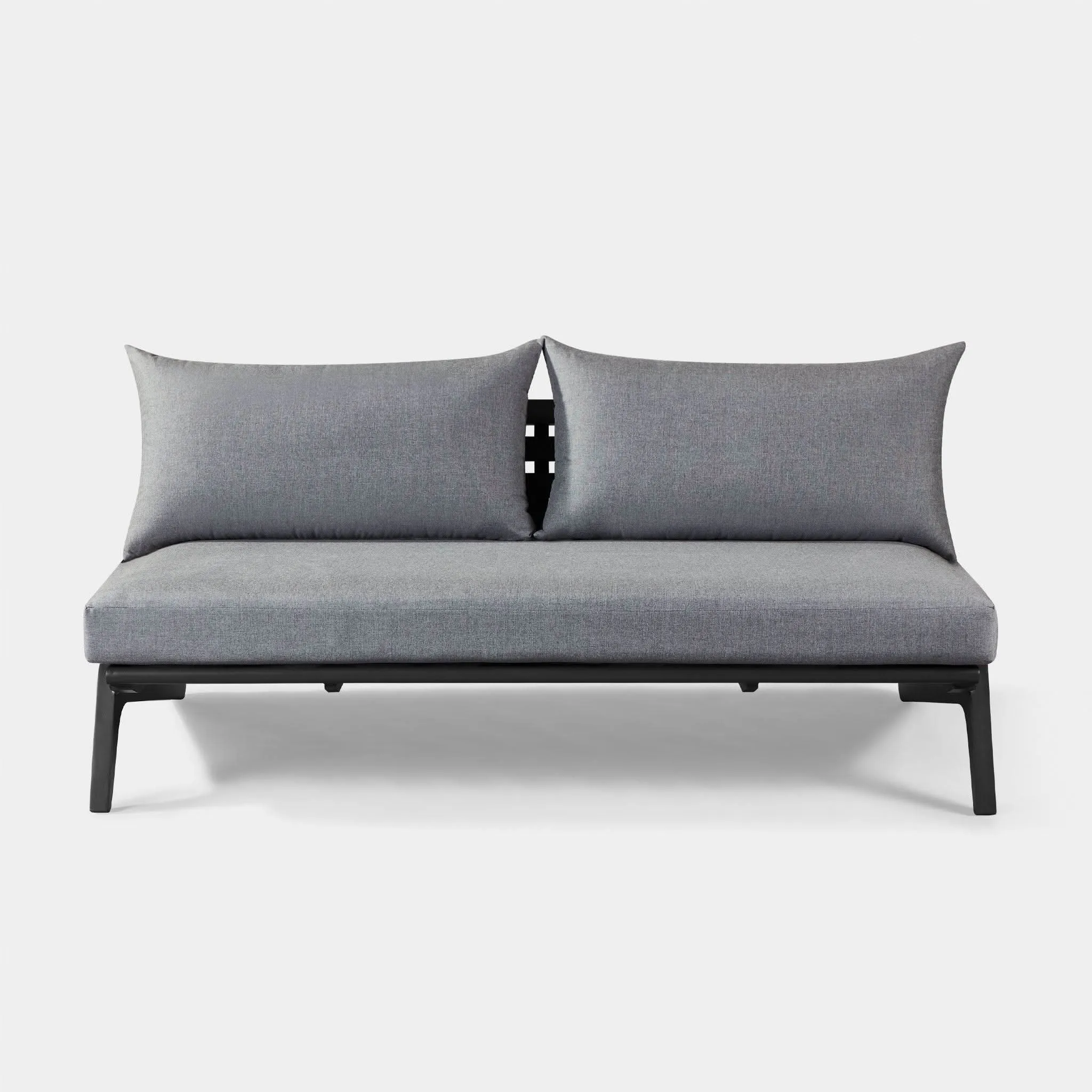 MLB Aluminum 2 Seat Armless Sofa