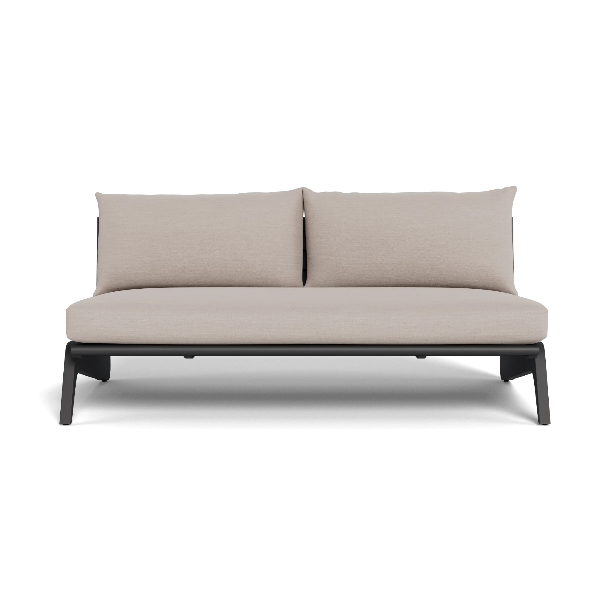 MLB Aluminum 2 Seat Armless Sofa