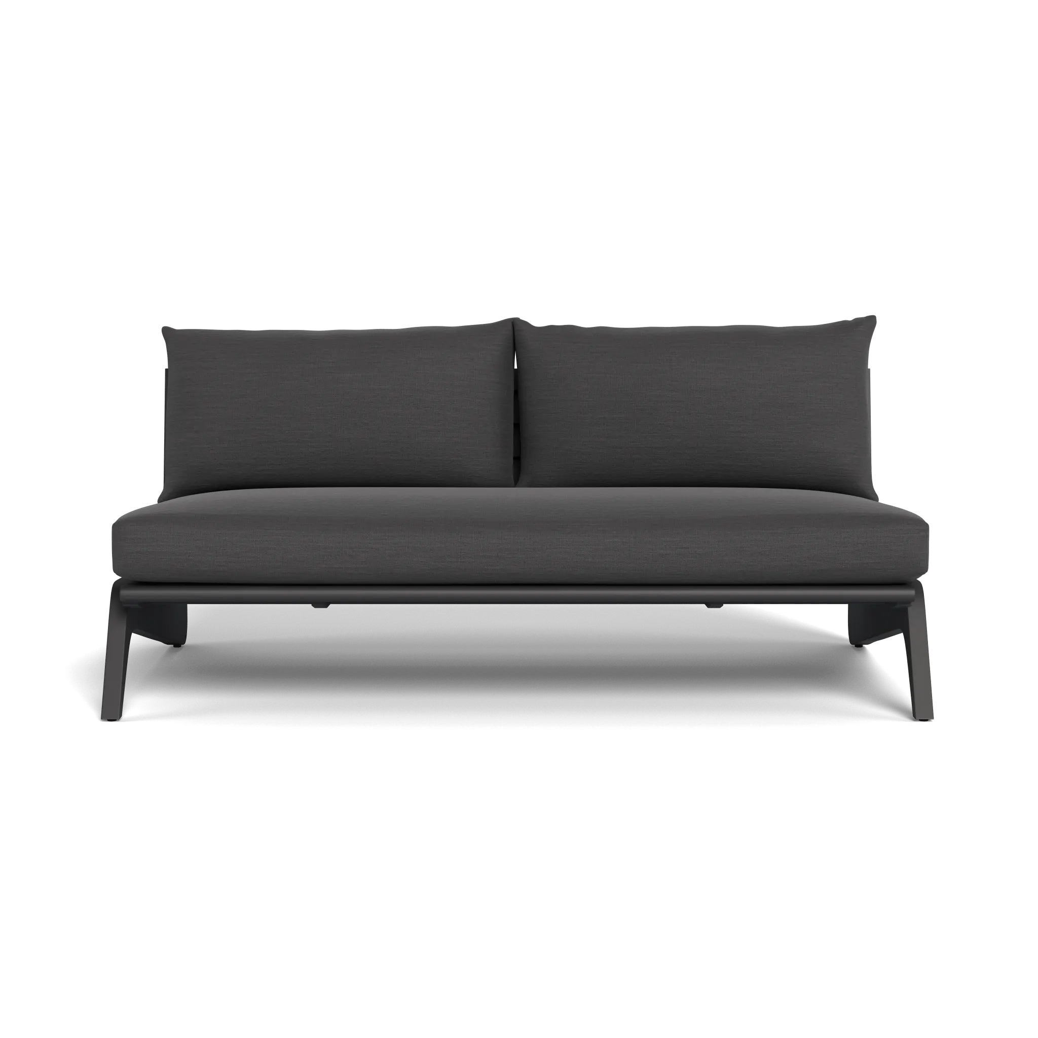 MLB Aluminum 2 Seat Armless Sofa