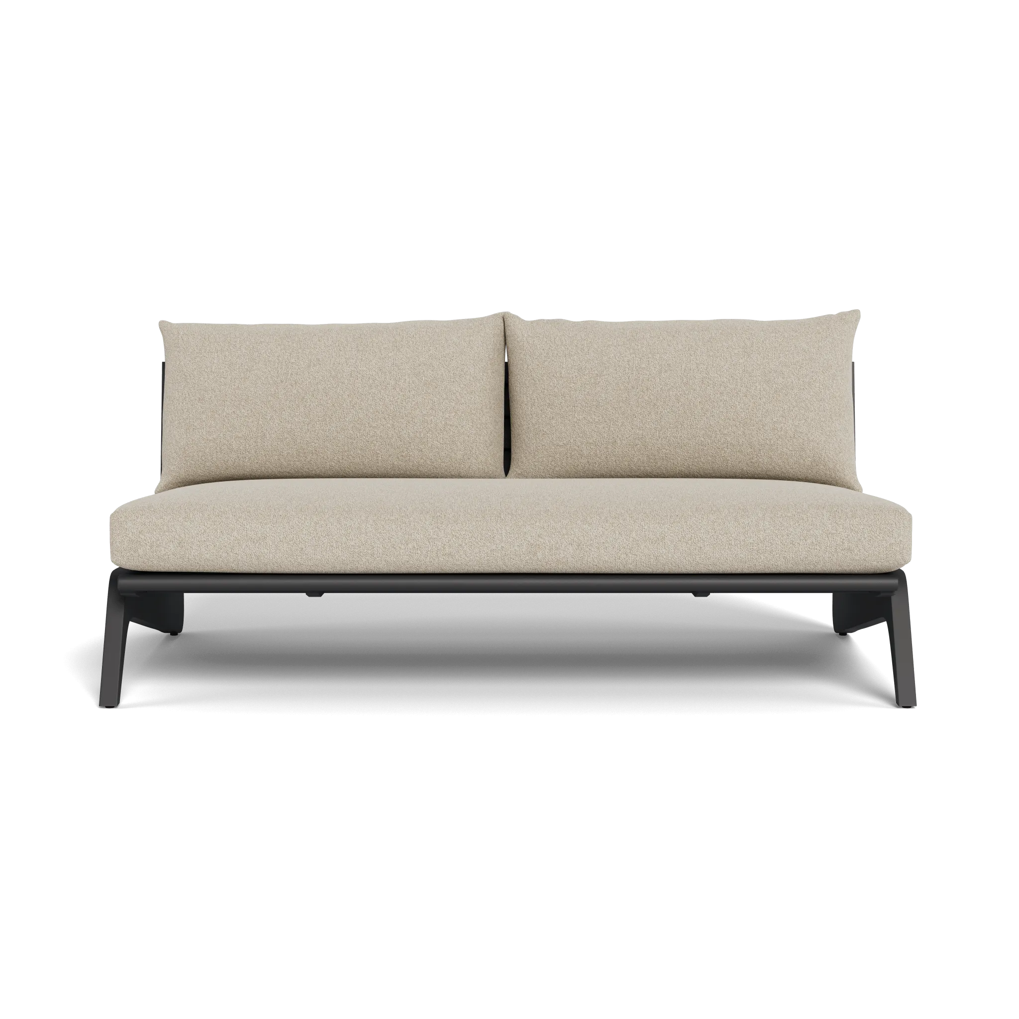 MLB Aluminum 2 Seat Armless Sofa