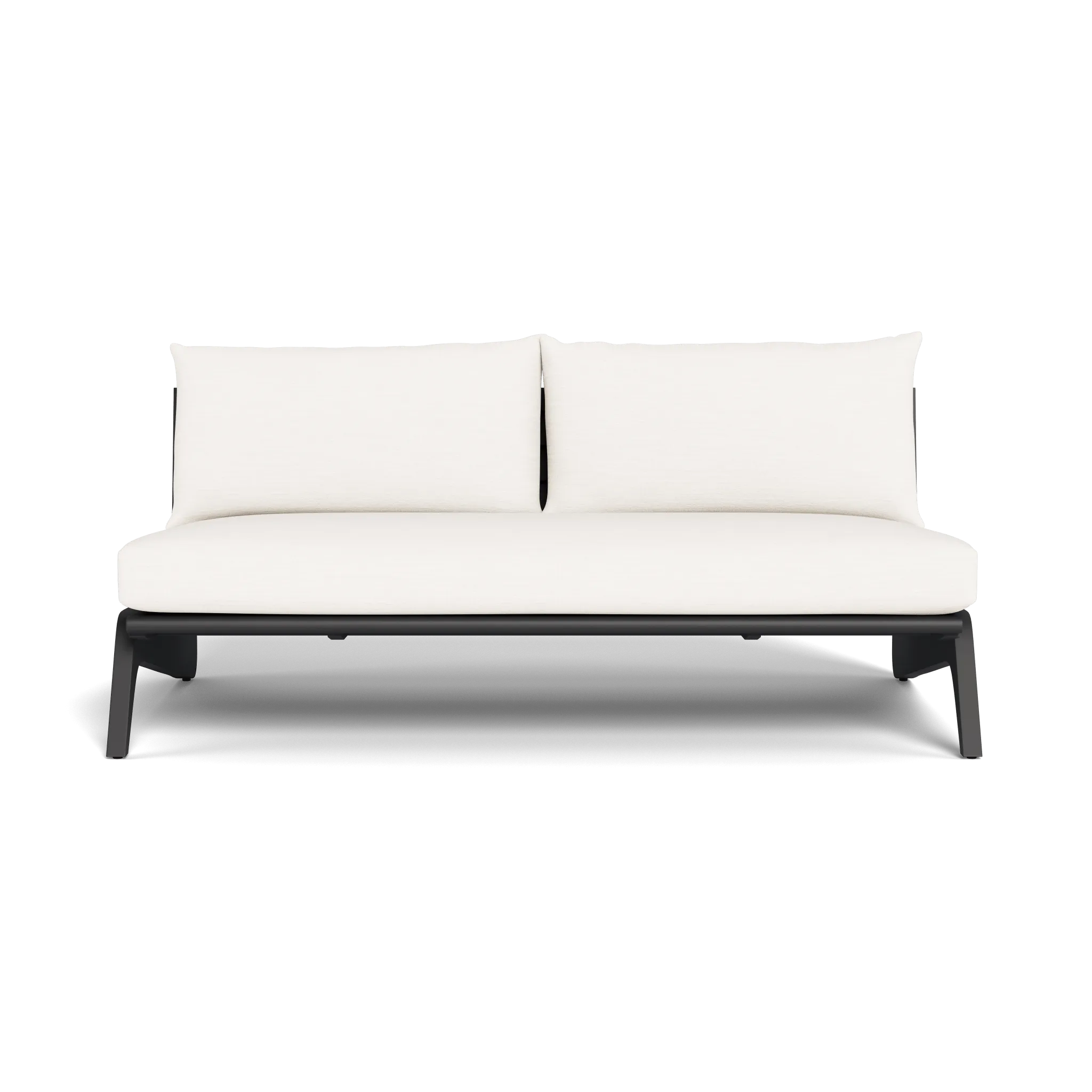 MLB Aluminum 2 Seat Armless Sofa