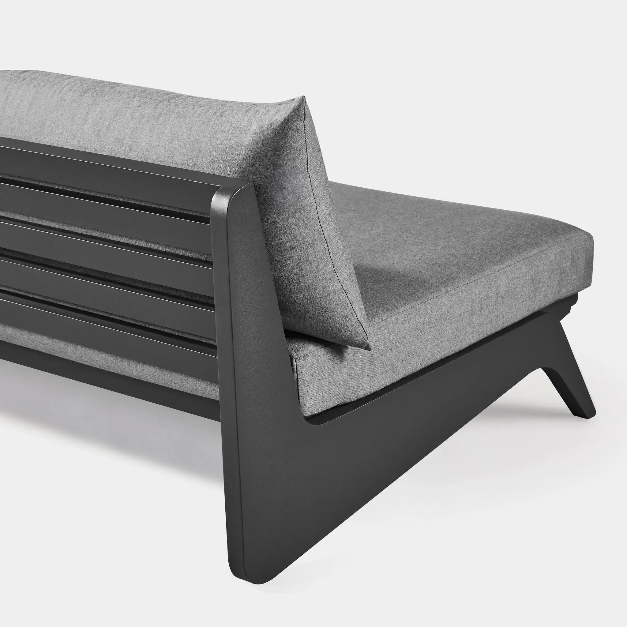 MLB Aluminum 2 Seat Armless Sofa