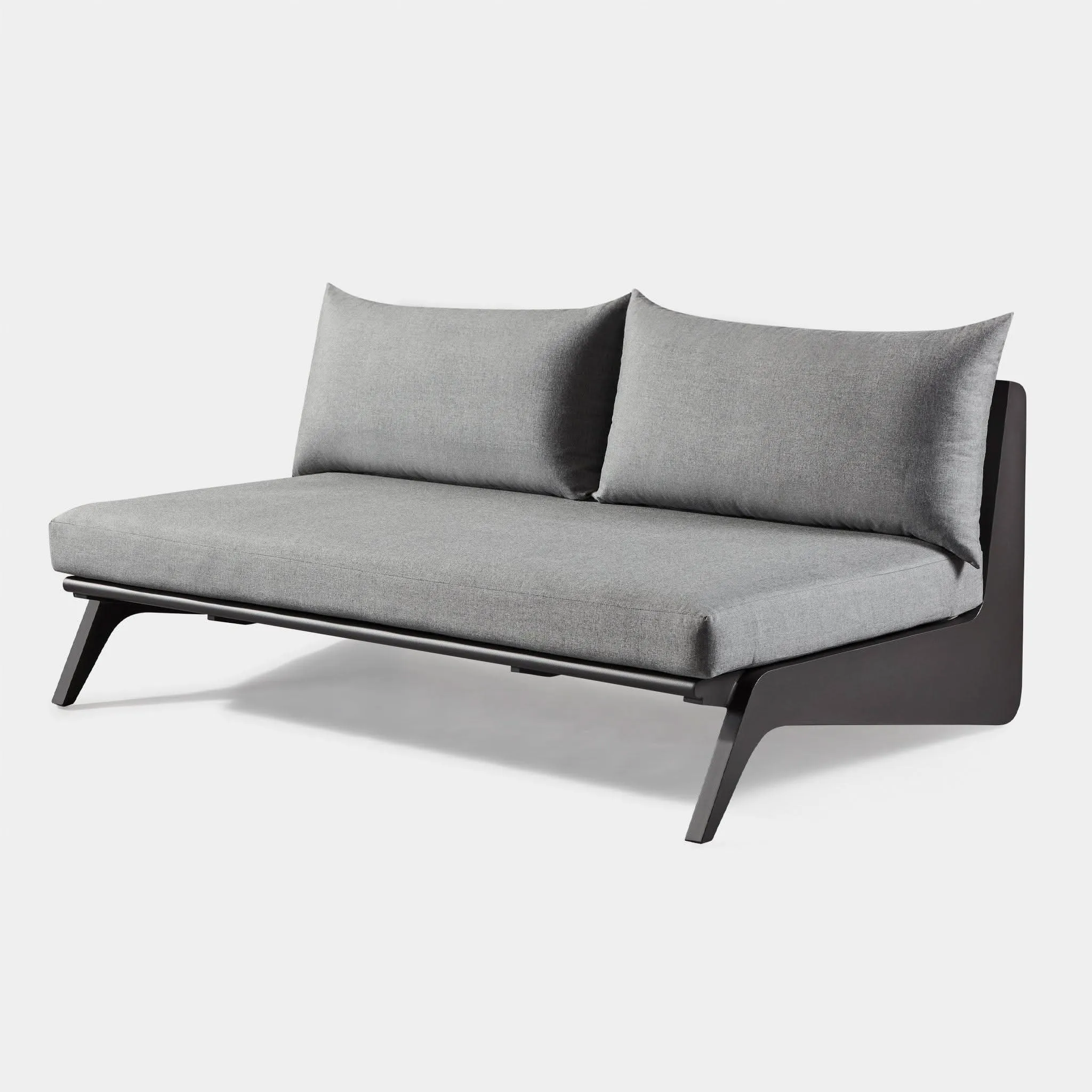 MLB Aluminum 2 Seat Armless Sofa