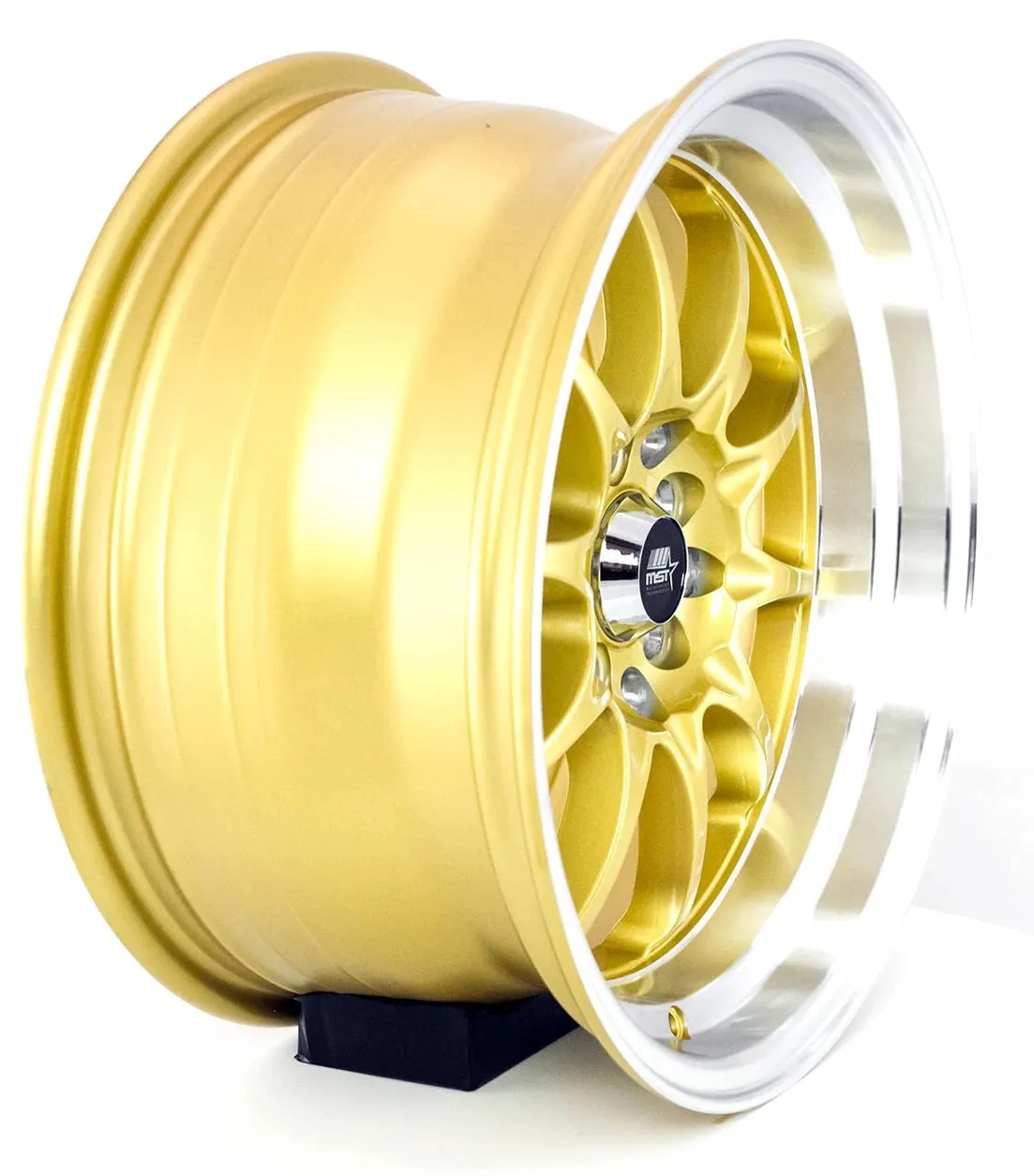 MST MT11 Wheels (16x8 5x100/5x114.3  15 Offset) Gold w/ Machined Lip
