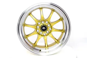 MST MT11 Wheels (16x8 5x100/5x114.3  15 Offset) Gold w/ Machined Lip
