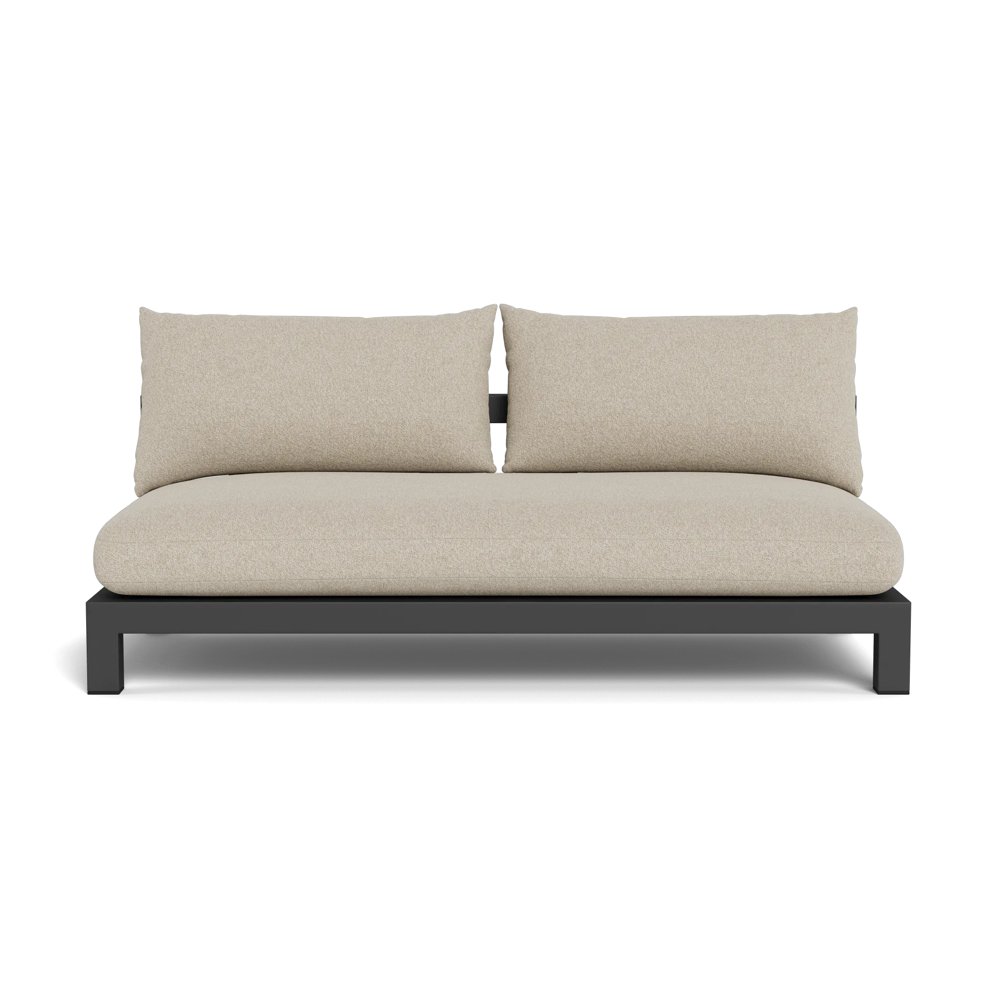 Pacific Aluminum 2 Seat Armless Sofa