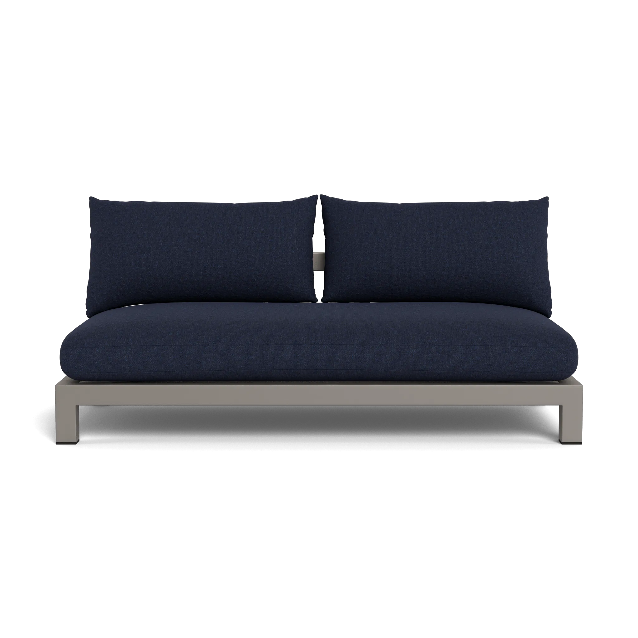 Pacific Aluminum 2 Seat Armless Sofa