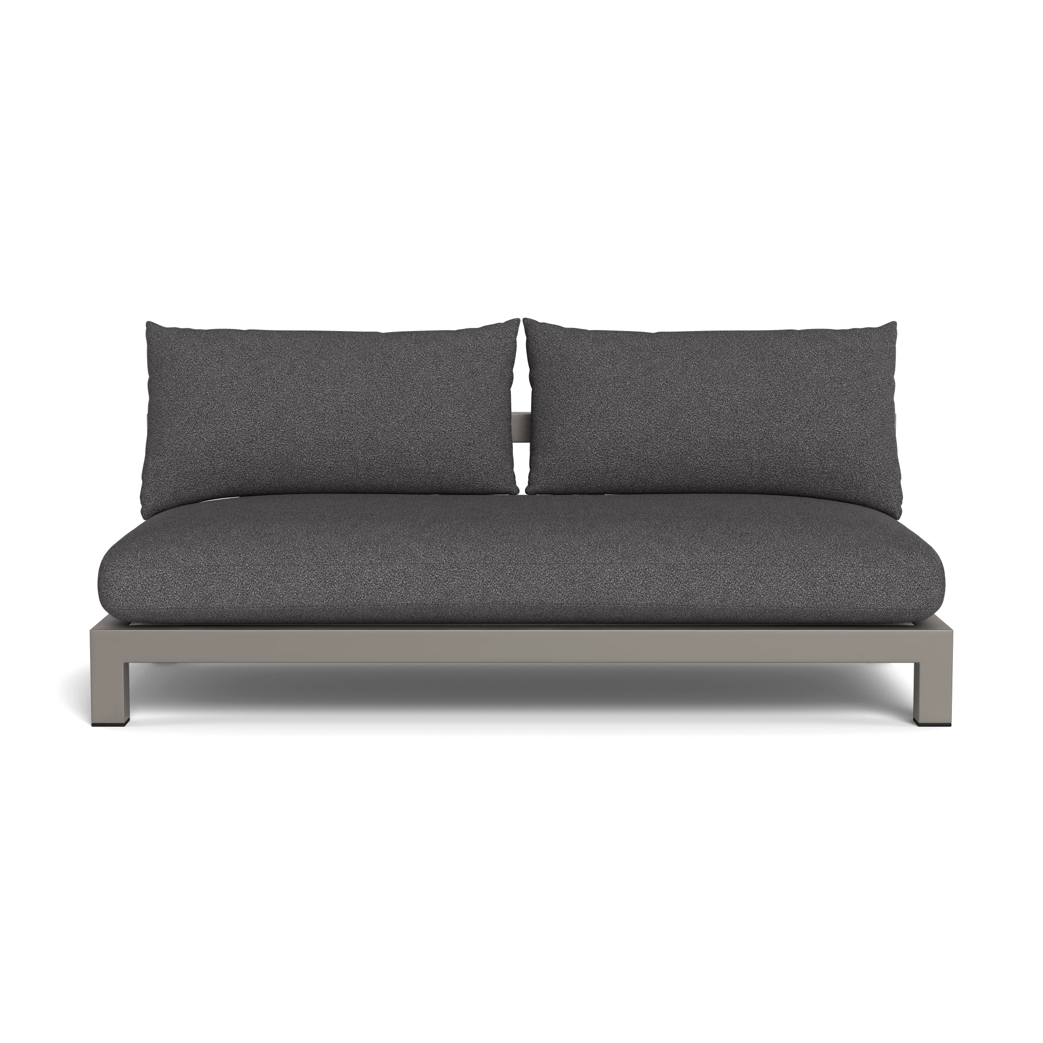 Pacific Aluminum 2 Seat Armless Sofa