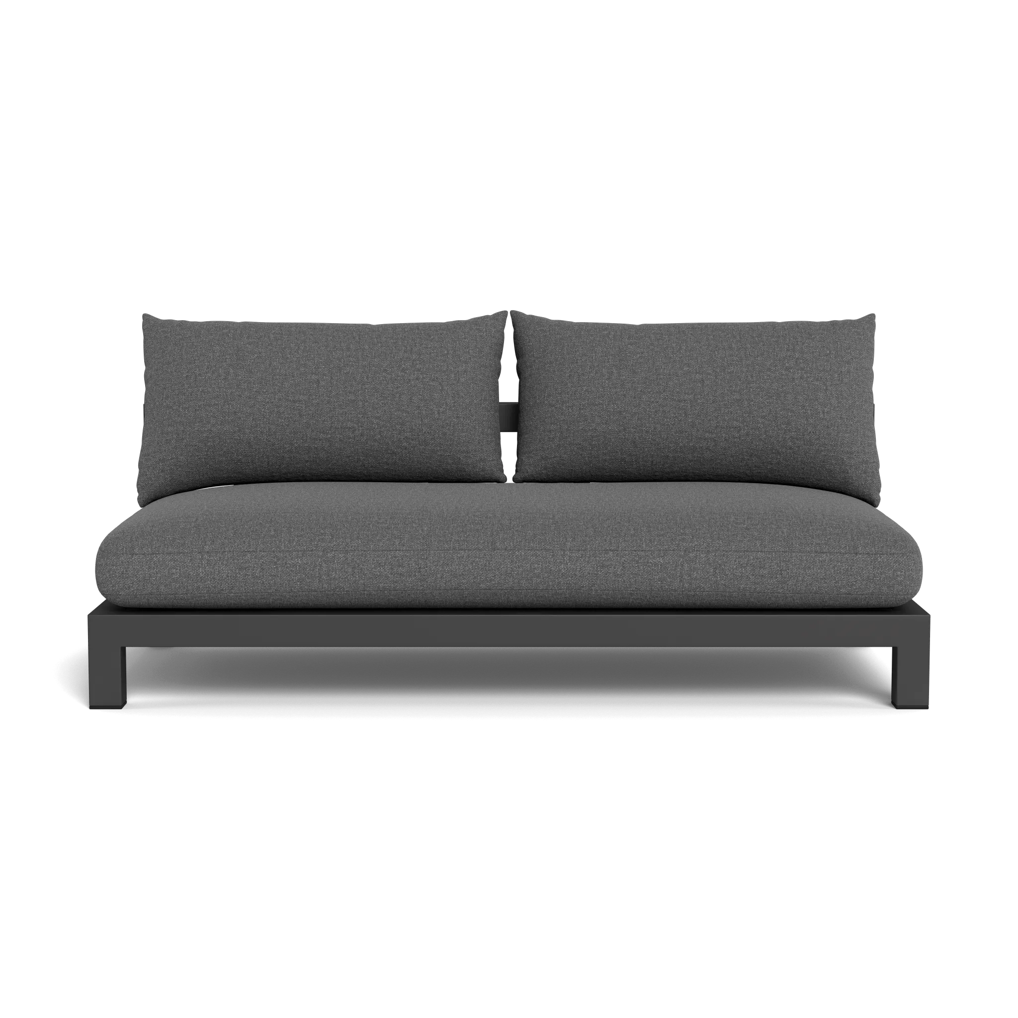 Pacific Aluminum 2 Seat Armless Sofa