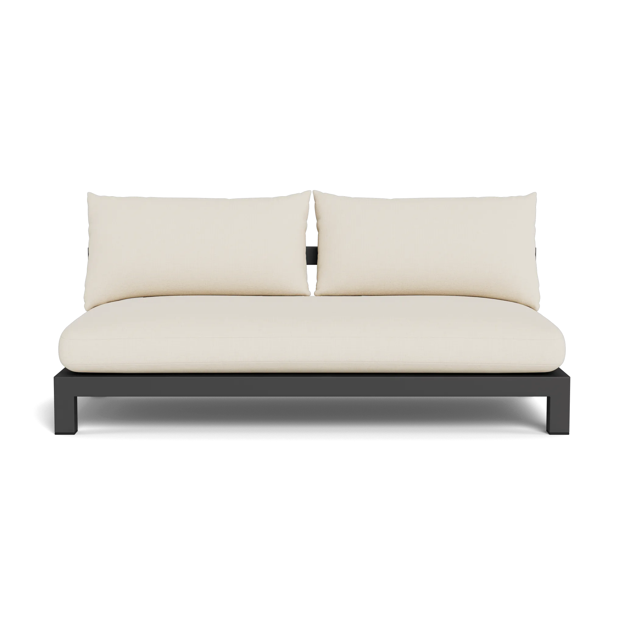 Pacific Aluminum 2 Seat Armless Sofa