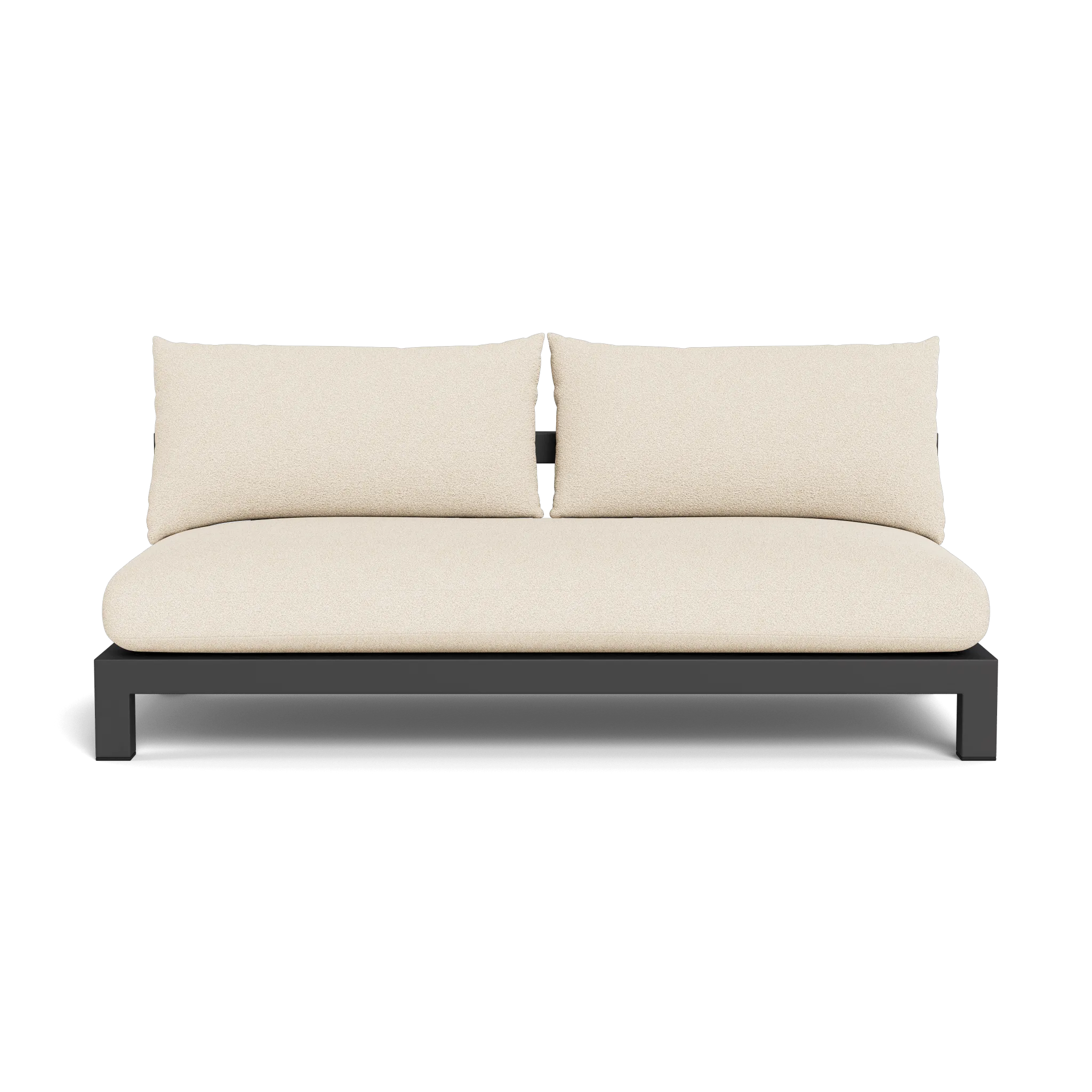 Pacific Aluminum 2 Seat Armless Sofa