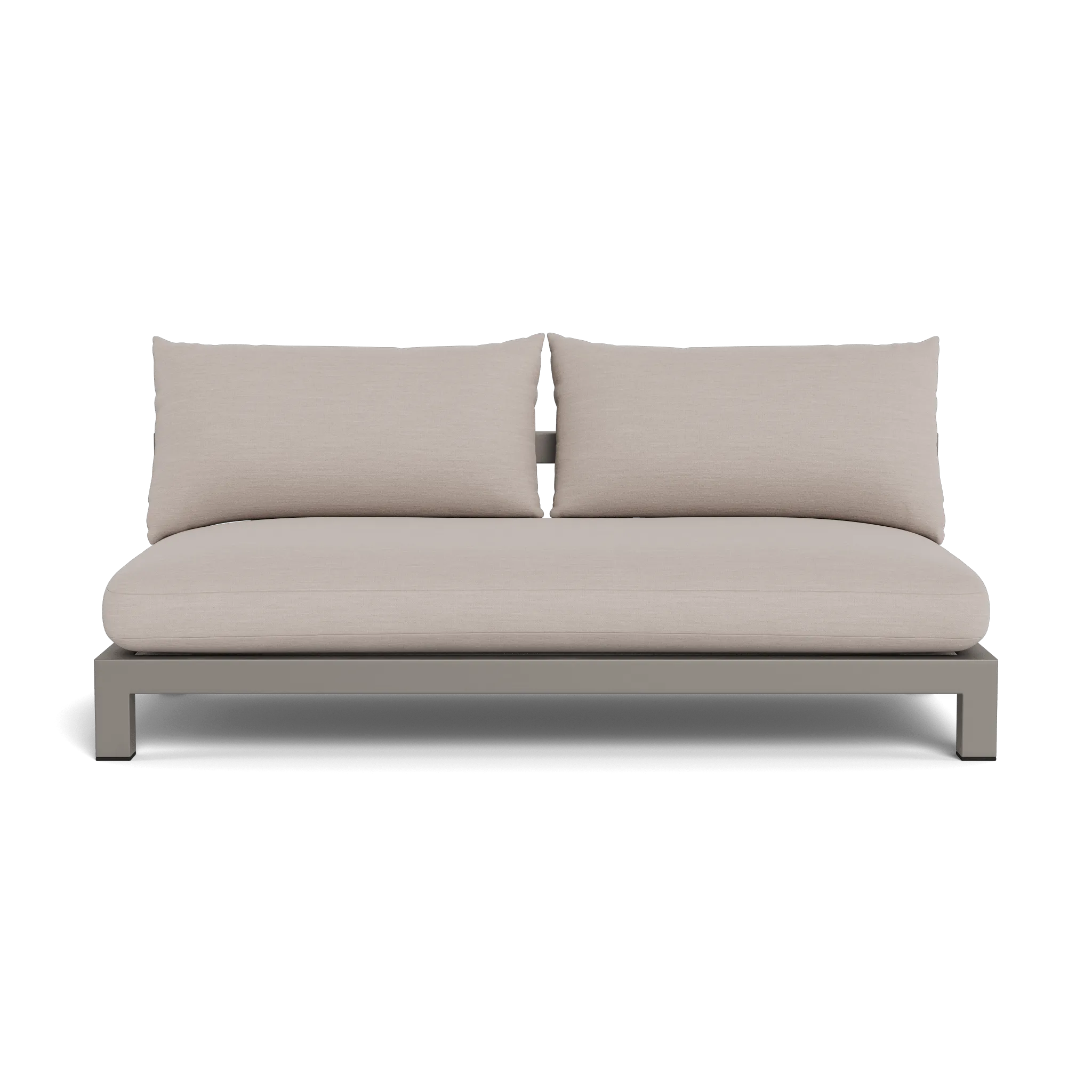 Pacific Aluminum 2 Seat Armless Sofa