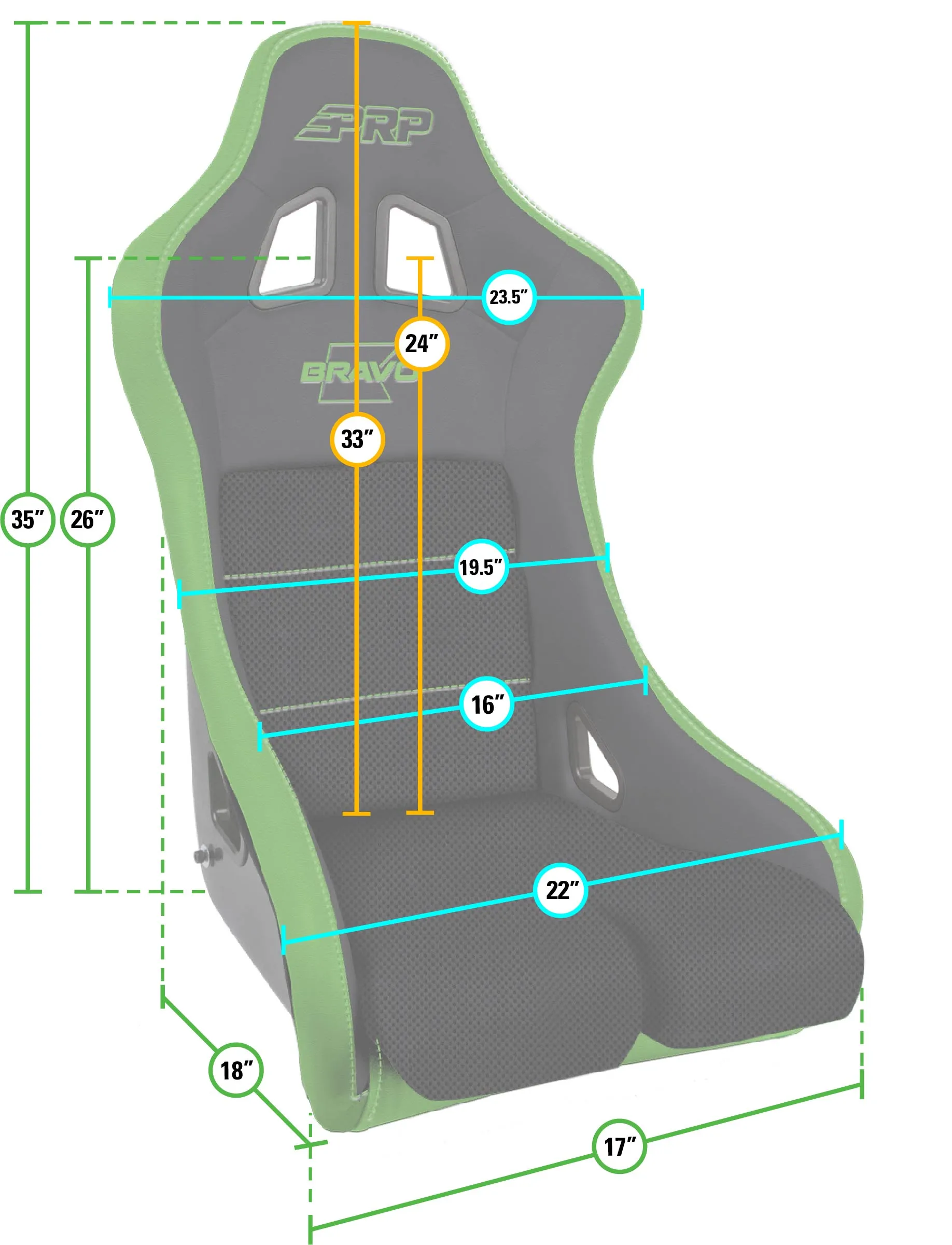 PRP Bravo FIA Composite Bucket Racing Seat [Fixed Back] Multiple Color Options