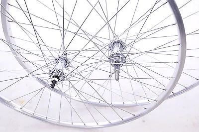 RACER-ROAD BIKE 27”x1 1-4” POLISHED ALLOY "CHROME LOOK “ MULTI-SPEED WHEEL SET
