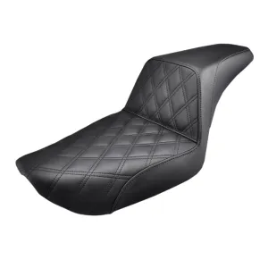 Saddlemen Step-Up Seat for 04-05 Dyna Models - Black Front Diamond Stitch