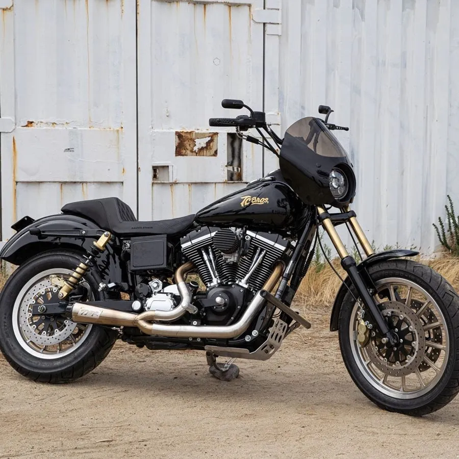 Saddlemen Step-Up Seat for 04-05 Dyna Models - Black Front Diamond Stitch